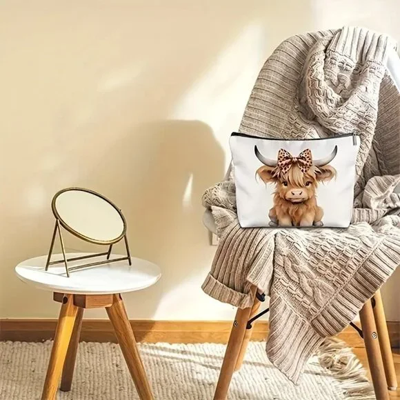 Cute Cowgirl Cosmetic Bag Pouch  Cosmetic Pouch,Travel, Stationary, Money Holder - Picture 6 of 9